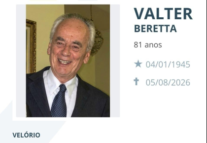 Nota de pesar — Valter Beretta